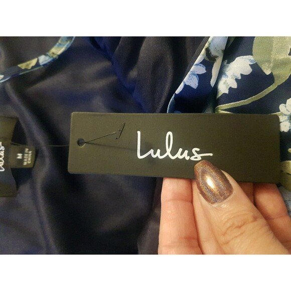 Lulus Womens Dress Size Medium Totally Romantic Quiet Luxury Floral Wrap Midi - Picture 11 of 14